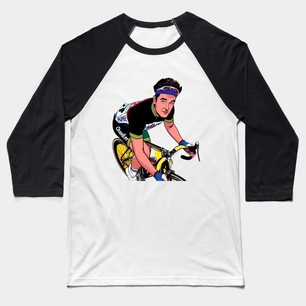 Matthew Perry Cycling Baseball T-Shirt by p3p3ncil